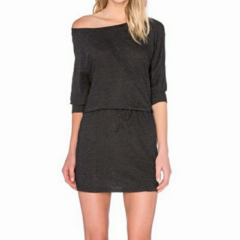 Lanston BF mini dress charcoal grey sz XS